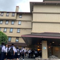 修学旅行　１日目　宿に到着です