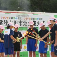 夏休みのできごと　国体炬火集火式