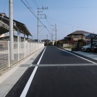 東側道路拡張工事終了