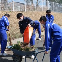 卒業を前に　愛校作業