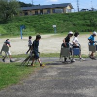 ５、６年生は運動会の準備をしました