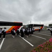 3年生　修学旅行　集合〜バス乗車